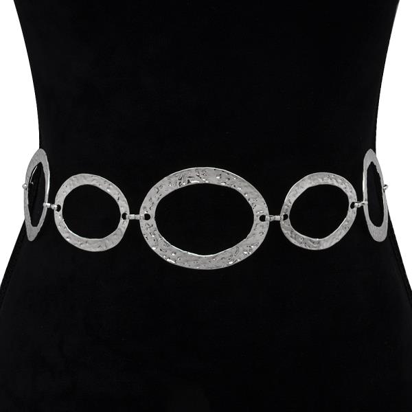 OVAL OPEN LINK METAL HOOK BELT
