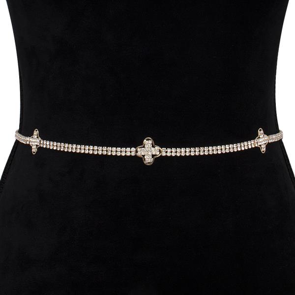 RHINESTONE FASHION HOOK BELT
