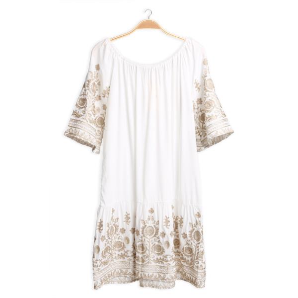FLORAL EMBROIDERED DRESS