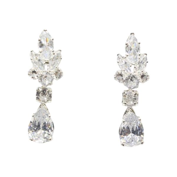 TEARDROP RHINESTONE DANGLE EARRING