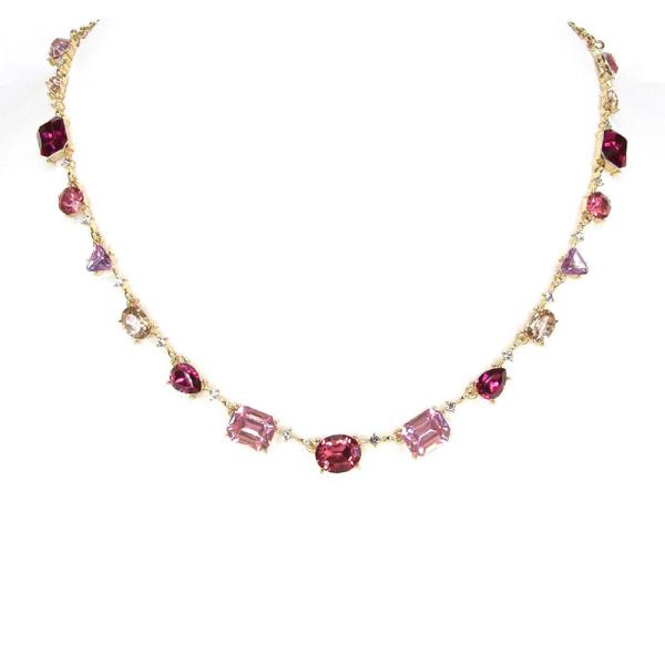 MULTI SHAPE RHINESTONE NECKLACE