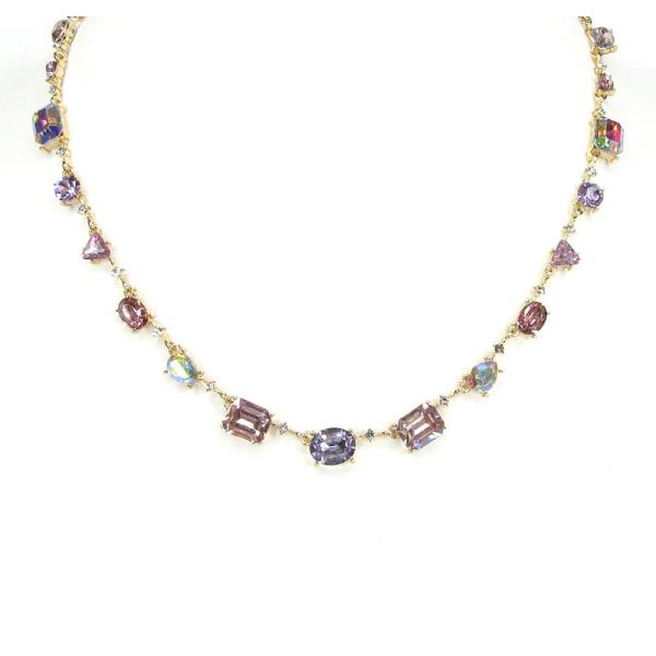 MULTI SHAPE RHINESTONE NECKLACE