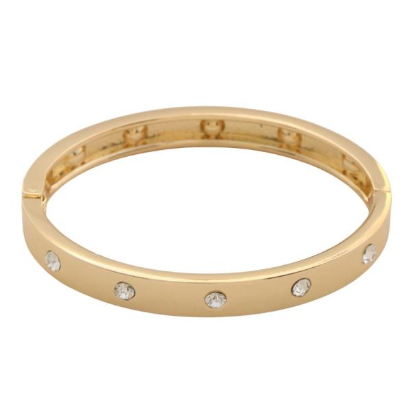 PEARL BEAD BANGLE METAL BRACELET
