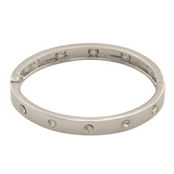 PEARL BEAD BANGLE METAL BRACELET