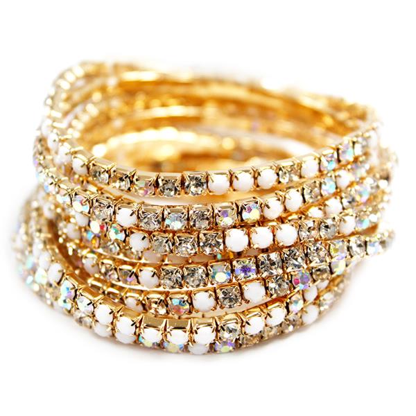 RHINESTONE BEADED BRACELET