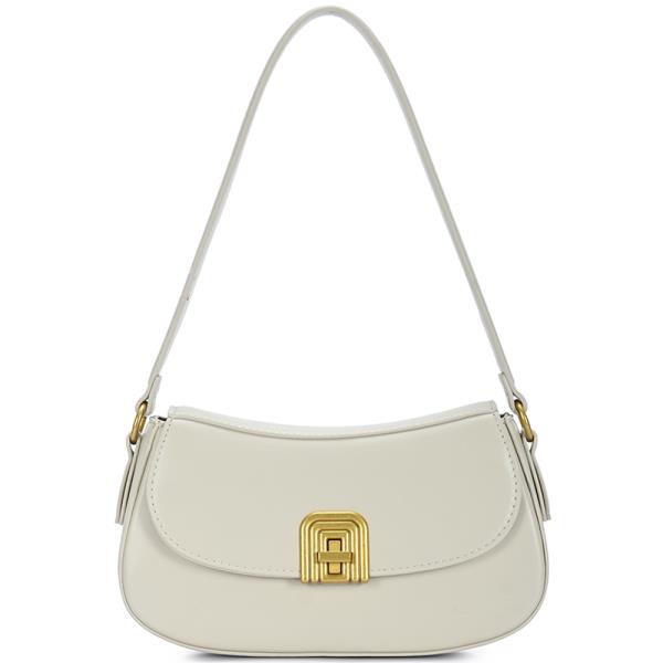 SMOOTH TWIST FLAP SHOULDER BAG