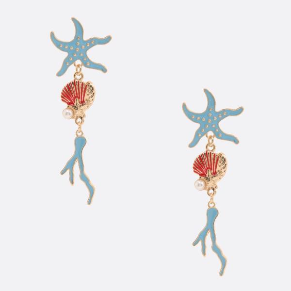 SEA LIFE LINK DANGLE EARRING