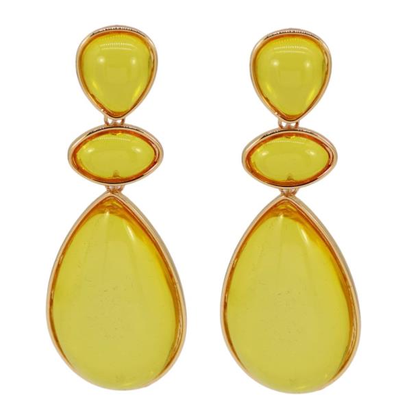 TEARDROP STONE DANGLE EARRING
