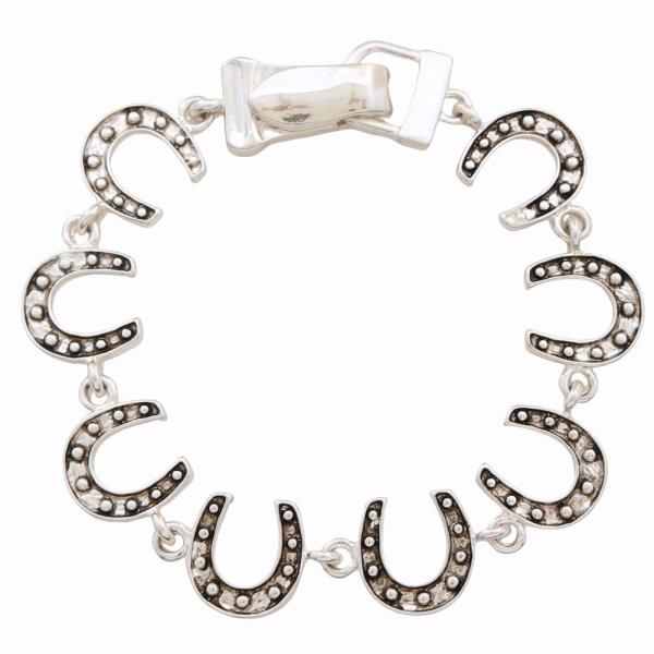 WESTERN STYLE HORSESHOE LINK METAL BRACELET