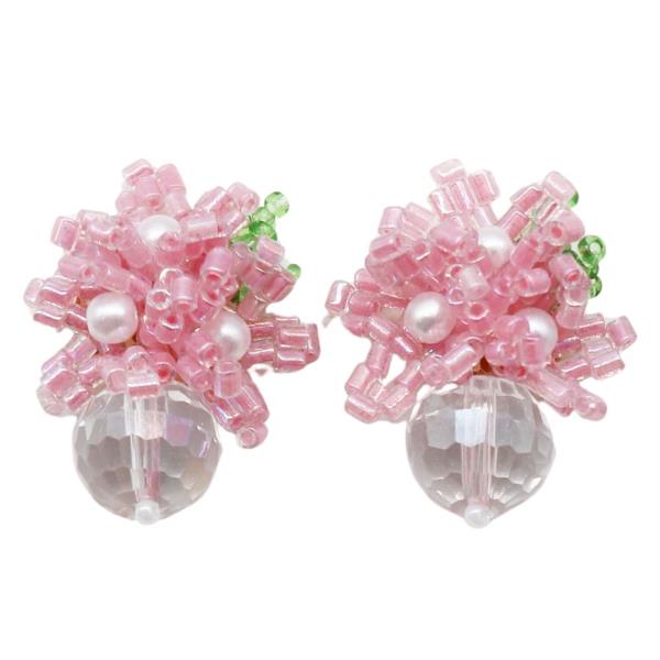 BEADED CLUSTER EARRING