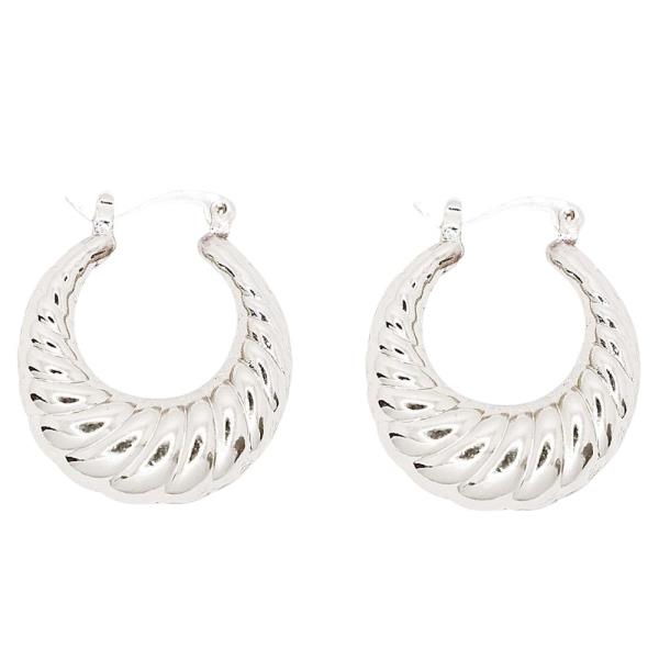 CROISSANT HOOP METAL EARRING