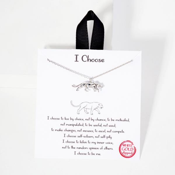 18K GOLD RHODIUM I CHOOSE LION NECKLACE