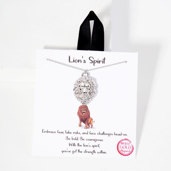 18K GOLD RHODIUM LION`S SPIRIT NECKLACE