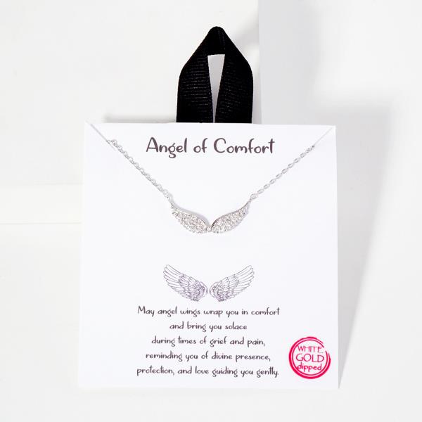 18K GOLD RHODIUM ANGEL OF COMFORT NECKLACE