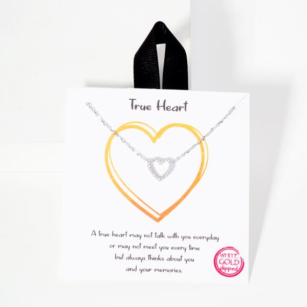 18K GOLD RHODIUM TRUE HEART NECKLACE
