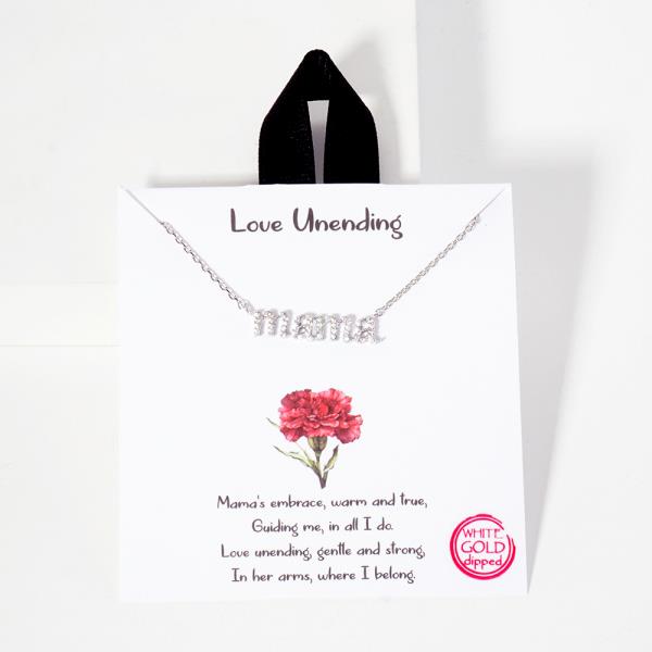 18K GOLD RHODIUM LOVE UNENDING MAMA NECKLACE