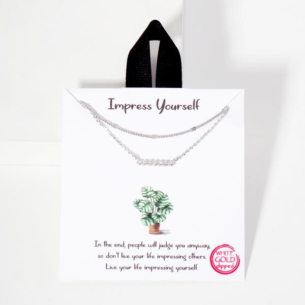 18K GOLD RHODIUM IMPRESS YOURSELF NECKLACE