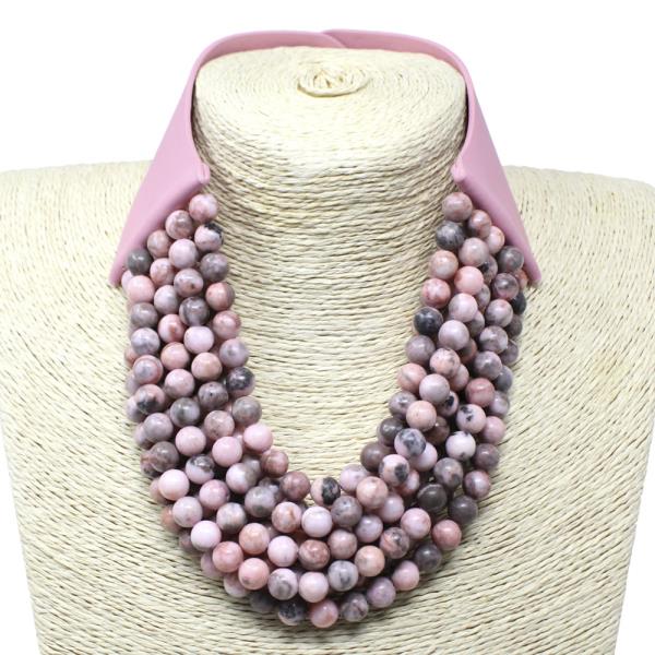 REALSTONE LAYERED BEAD CHUNKY NECKLACE