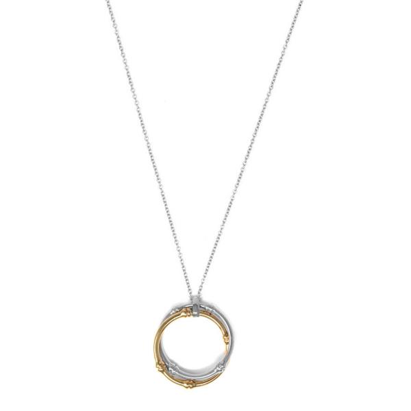 DUO BAMBOO CAST PENDANT LONG NECKLACE