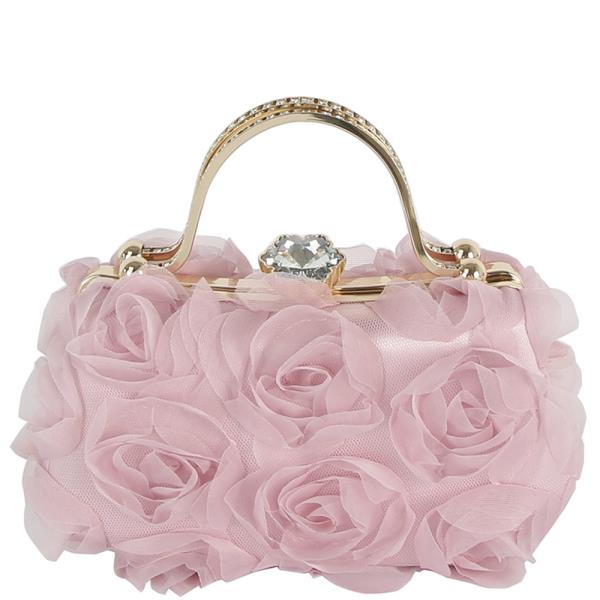 (ONLINE ONLY) FLORAL CRYSTAL HANDLE EVENING CROSSBODY BAG