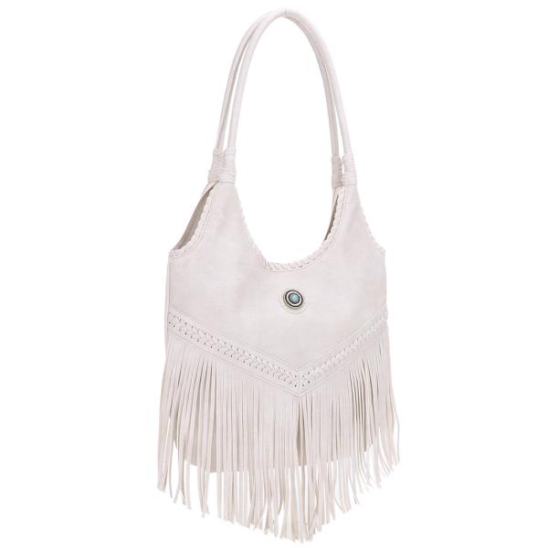 SMOOTH FRINGE SHOULDER BAG