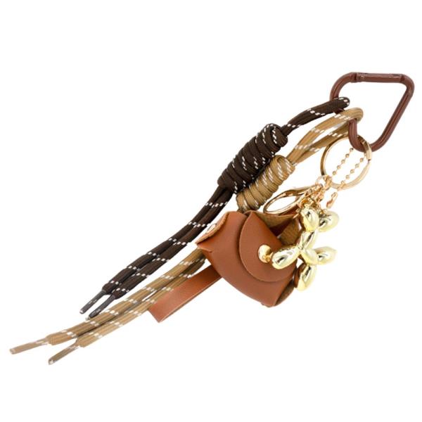 FAUX LEATHER BALLOON DOG MINI POUCH STRAP KEYCHAIN