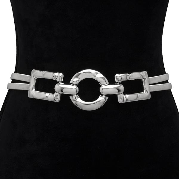 SQUARE CIRCLE LINK METAL ELASTIC BELT