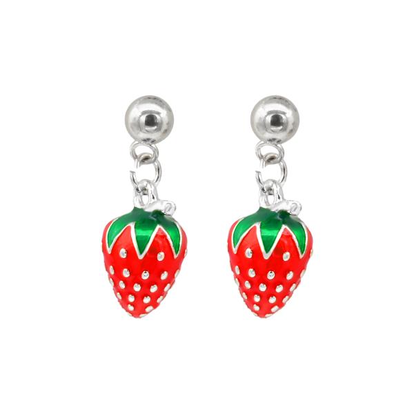 STRAWBERRY STAINLESS STEEL DANGLE EARRING