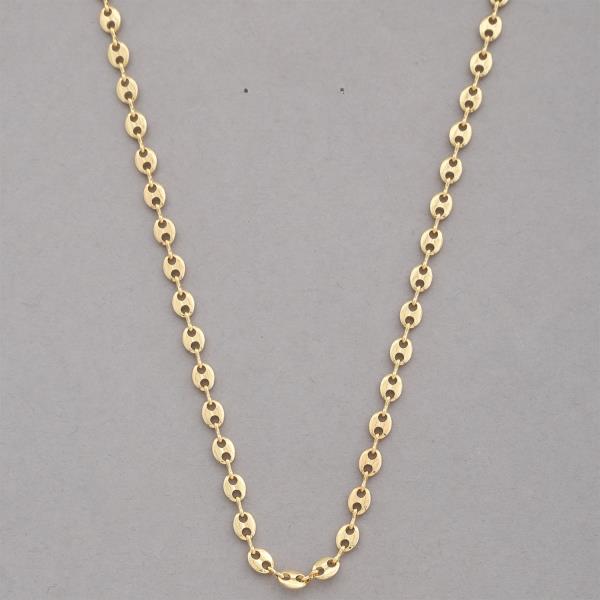 OVAL LINK METAL NECKLACE