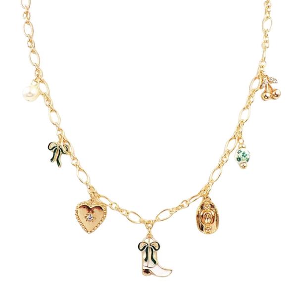 WESTERN STYLE CHARMS STATION NECKLACE