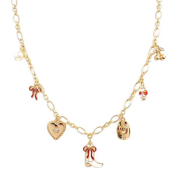 WESTERN STYLE CHARMS STATION NECKLACE