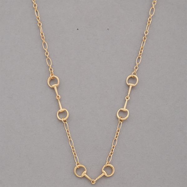 HORSEBIT LINK METAL NECKLACE