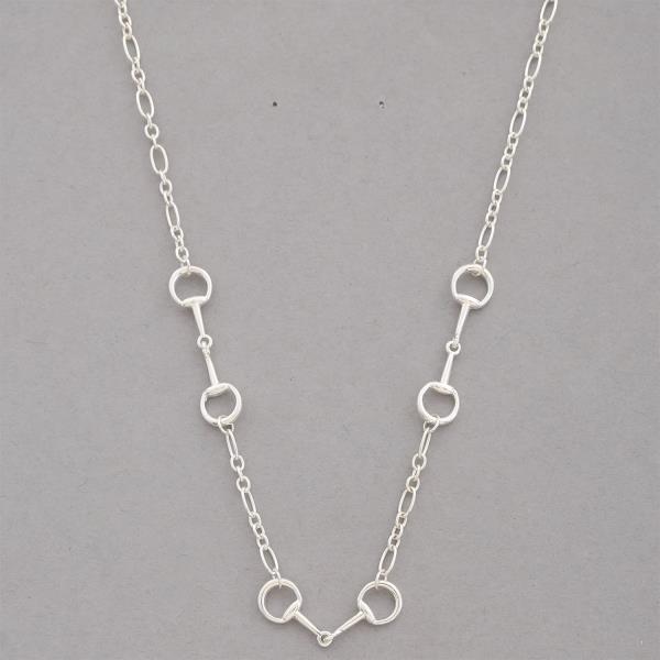 HORSEBIT LINK METAL NECKLACE