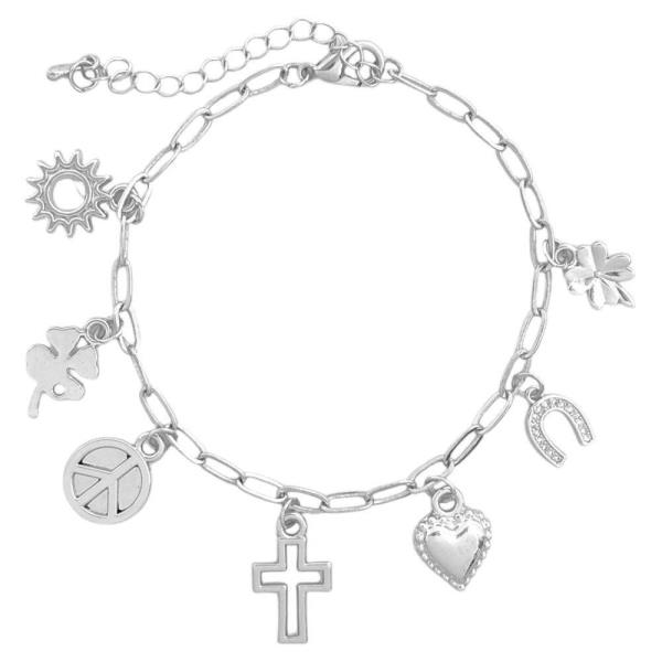 MULTI METAL CHARM BRACELET