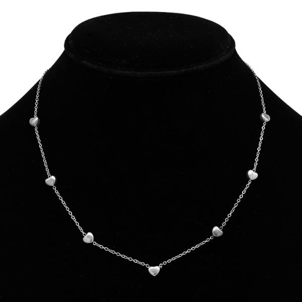 SECRET BOX STAINLESS STEEL METAL HEART STATION NECKLACE