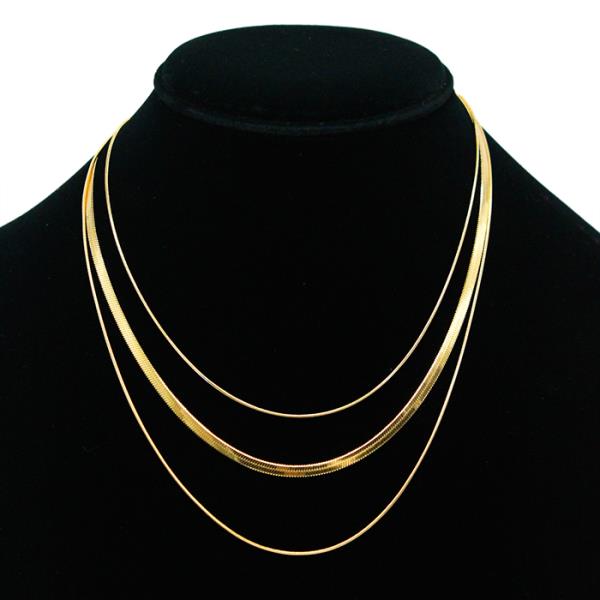 SECRET BOX STAINLESS STEEL LAYERED NECKLACE