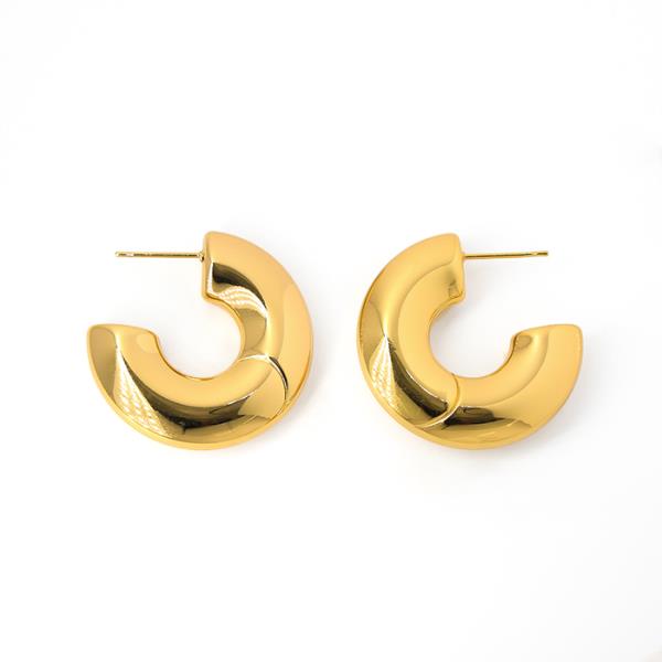STAINLESS STEEL HYPOALLERGENIC C HOOP EARRING