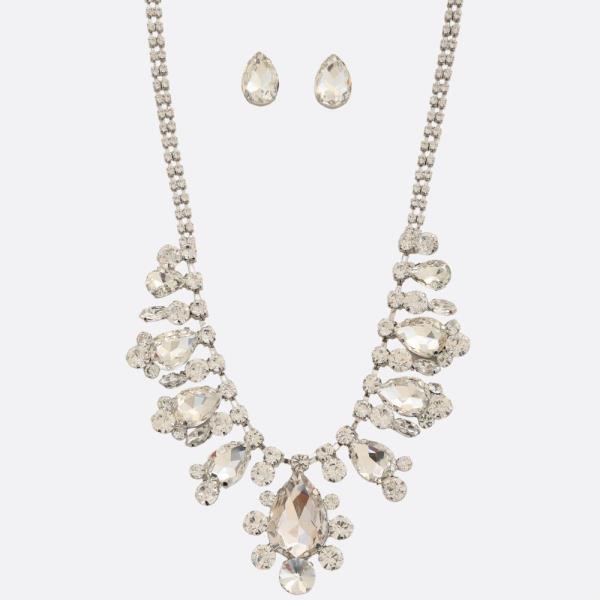 TEARDROP RHINESTONE NECKLACE