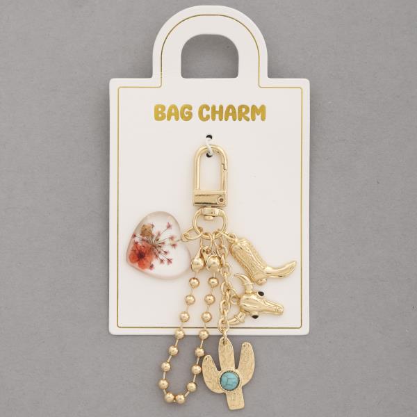 WESTERN CHARM HEART BAG CHARM
