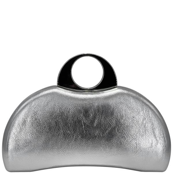 SMOOTH SHAPED DESIGN HANDLE EVENING BAG