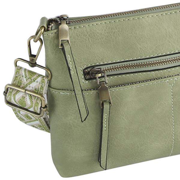 SMOOTH ZIPPER CROSSBODY W GUITAR STRAP