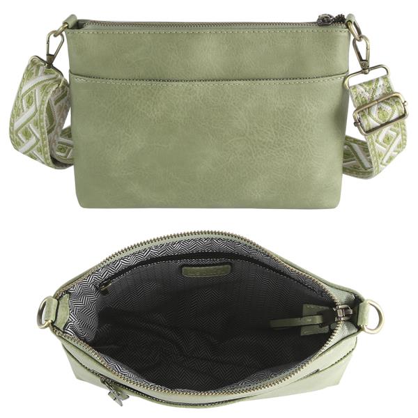 SMOOTH ZIPPER CROSSBODY W GUITAR STRAP