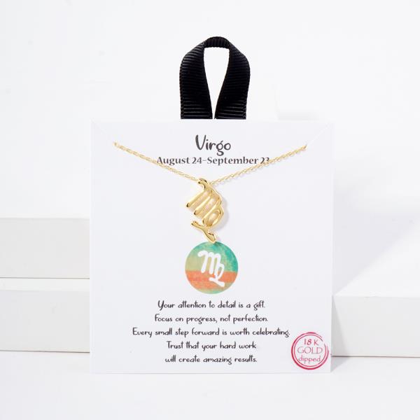 18K GOLD RHODIUM ZODIAC SIGN CHARM NECKLACE