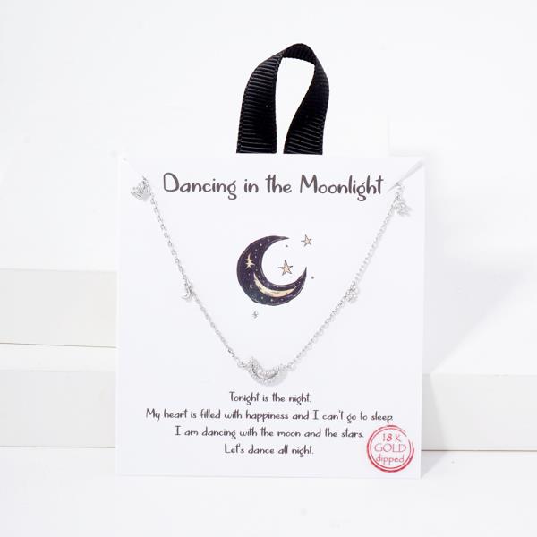 18K GOLD RHODIUM DANCING IN THE MOONLIGHT NECKLACE