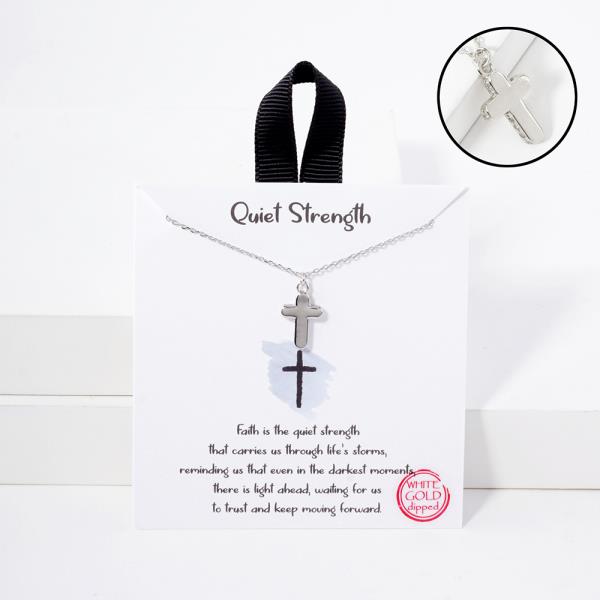18K GOLD RHODIUM QUIET STRENGTH NECKLACE