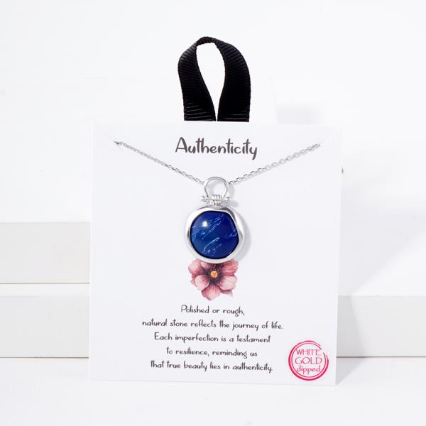 18K GOLD RHODIUM AUTHENTICITY NECKLACE