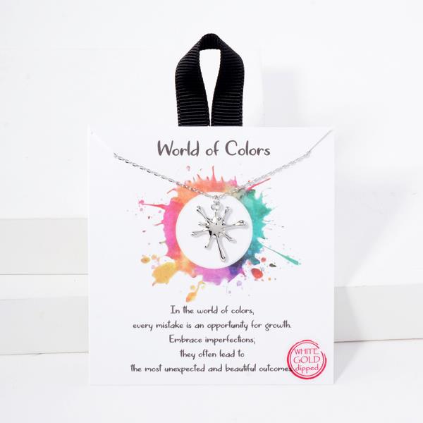 18K GOLD RHODIUM WORLD OF COLORS NECKLACE