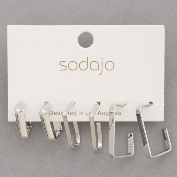 SODAJO MULTI SHAPE ASSORTED EARRING SET