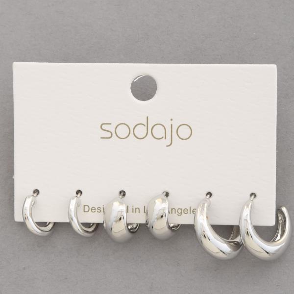 SODAJO MULTI HOOP EARRING SET