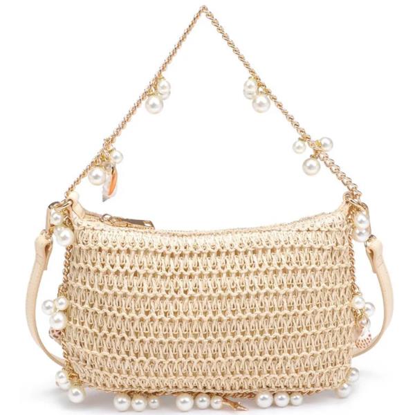 STEPH WOVEN DESIGN EVENING BAG